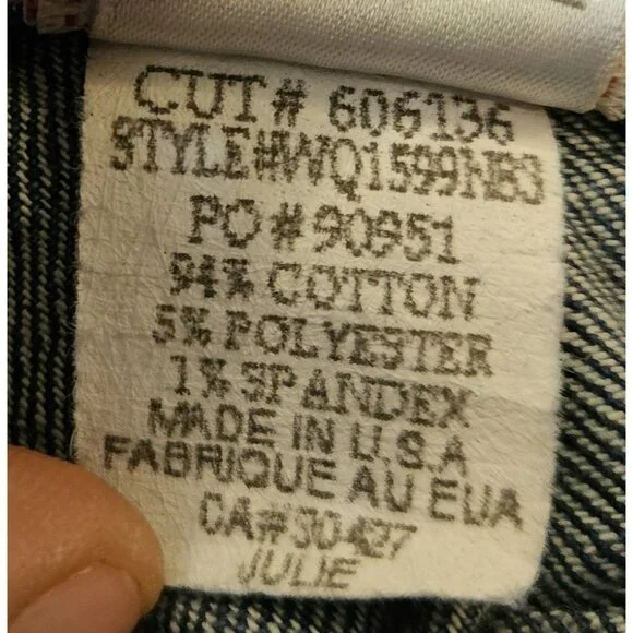 True Religion Julie Super T Jeans Womens 29 Dark Wash Thick Purple Stitch Y2K - Picture 14 of 15